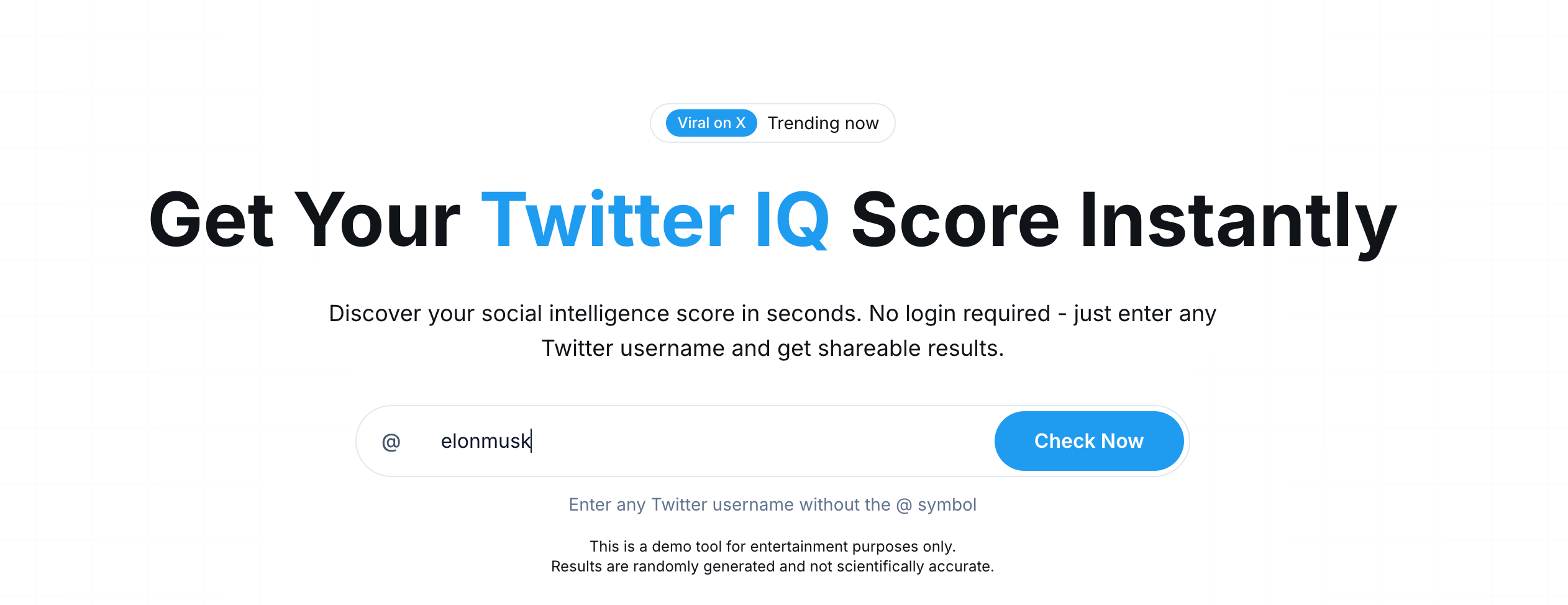 Enter Twitter Username